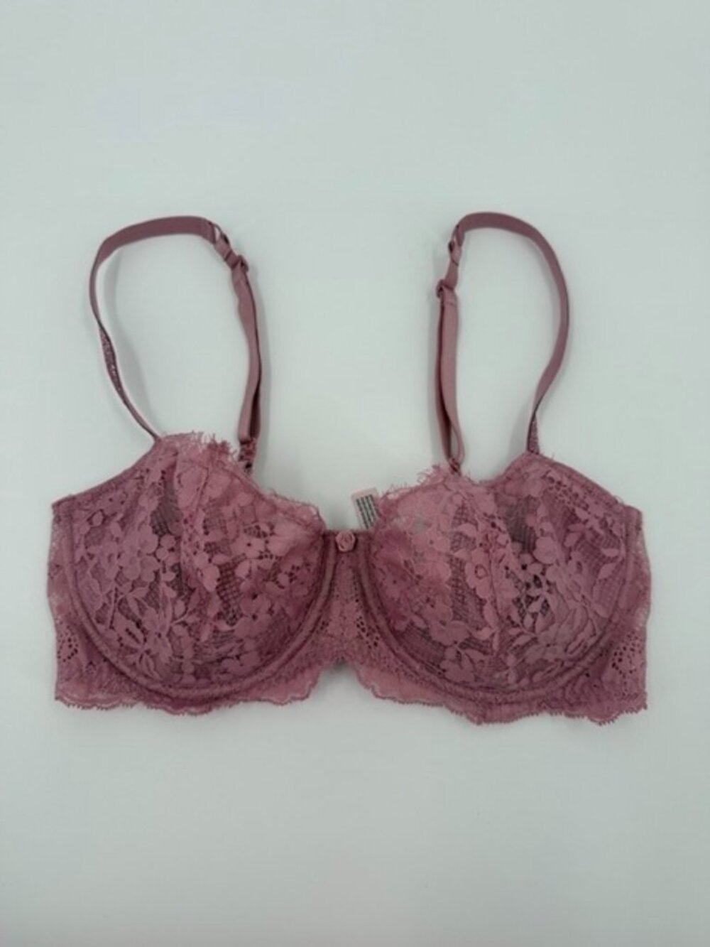 Victoria's Secret Dream Angels Push Up Without Padding Size 34DD Dusty Rose Lace